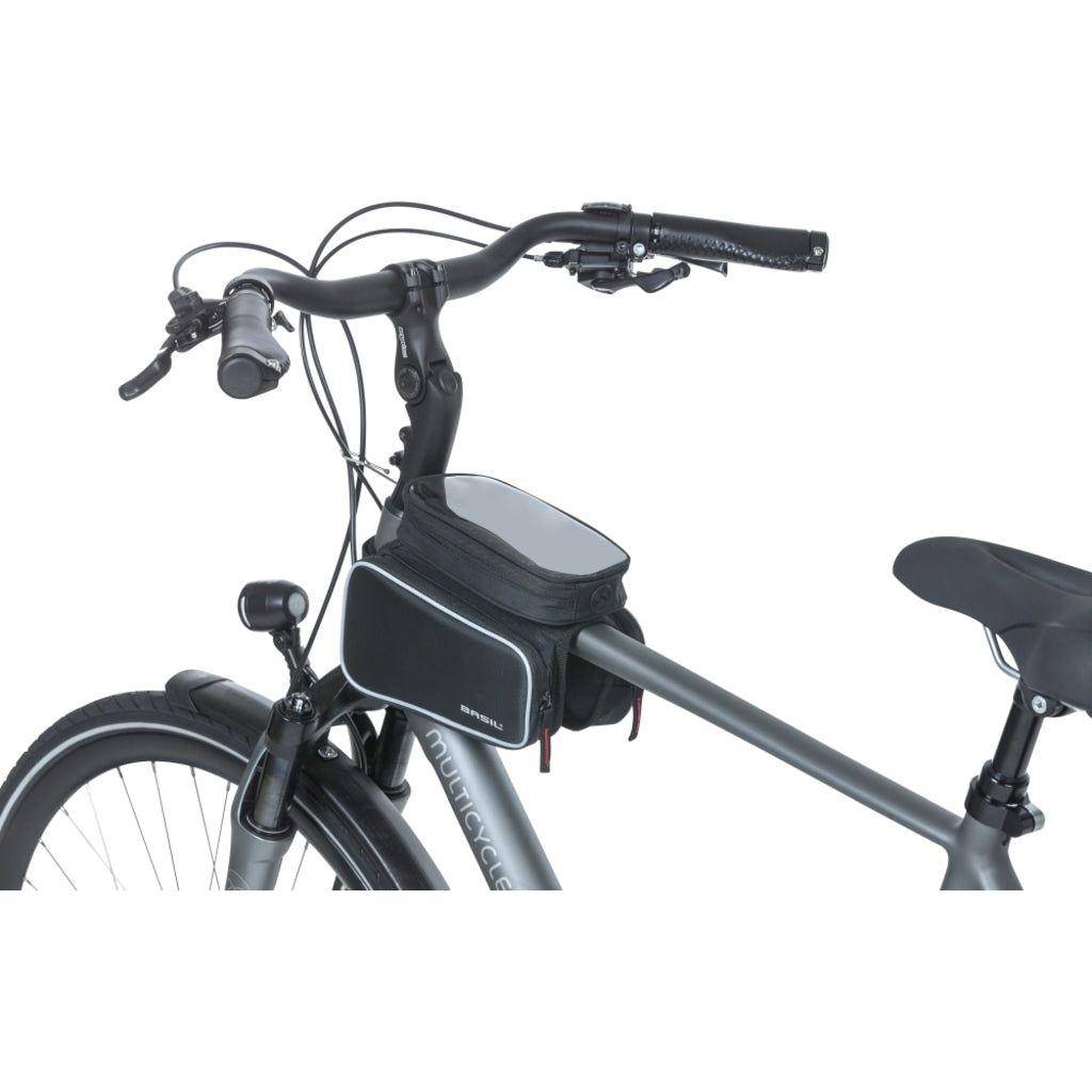 Basil Frametas Top Tube Sport Design Double 1,5 Liter 20 X 13 X 17 Cm - Zwart - Le Coq Wielerartikelen