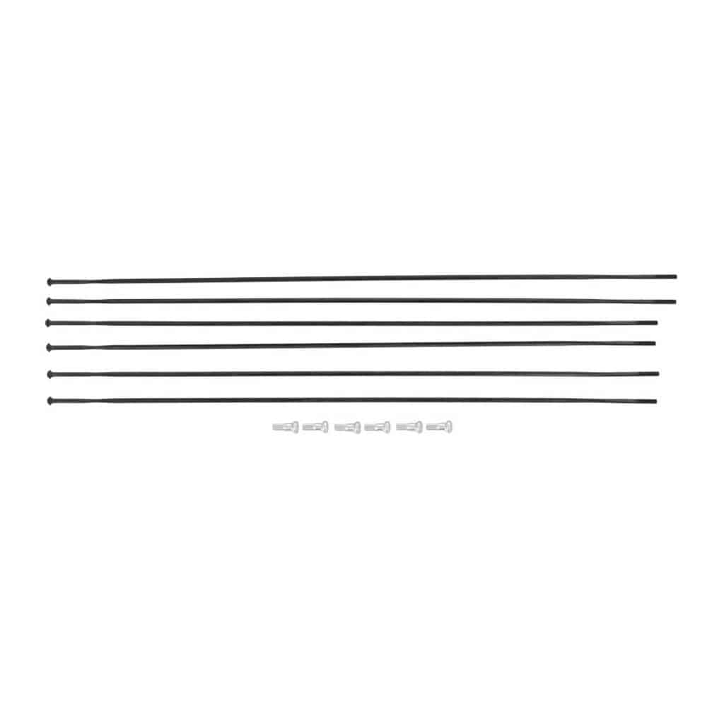Spaakkit DT Swiss CR1600 Dicut 25 DB Voor + Achter Zwart Set a 8 Stuks - Le Coq Wielerartikelen