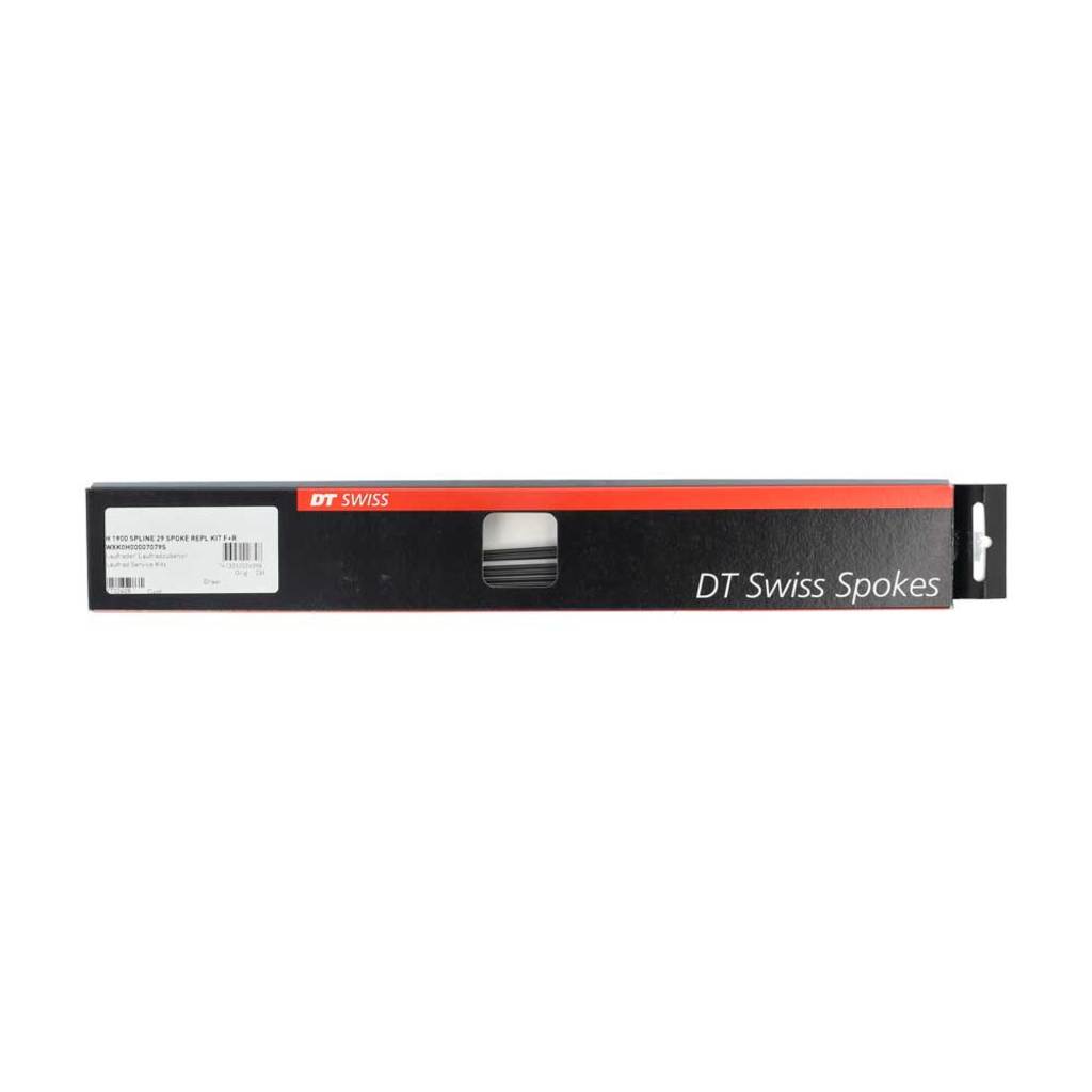 Spaakkit DT Swiss H1900 Spline 29" Voor + Achter Zwart Set a 8 Stuks - Le Coq Wielerartikelen