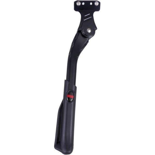Zwarte Edge Ezybolt R18/R40 verstelbare zijstandaard voor fietsen, geschikt voor 24-28 inch wielen, stabiel en duurzaam.