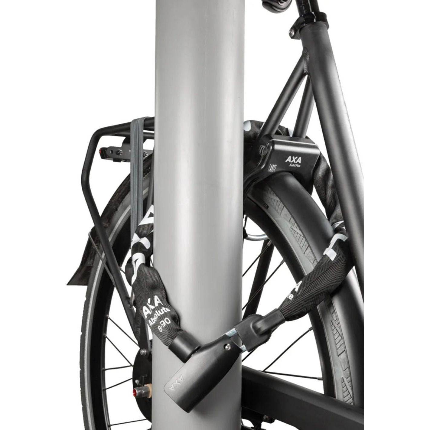 Kettingslot Axa Absolute 90cm x 8mm Zwart - Le Coq Wielerartikelen