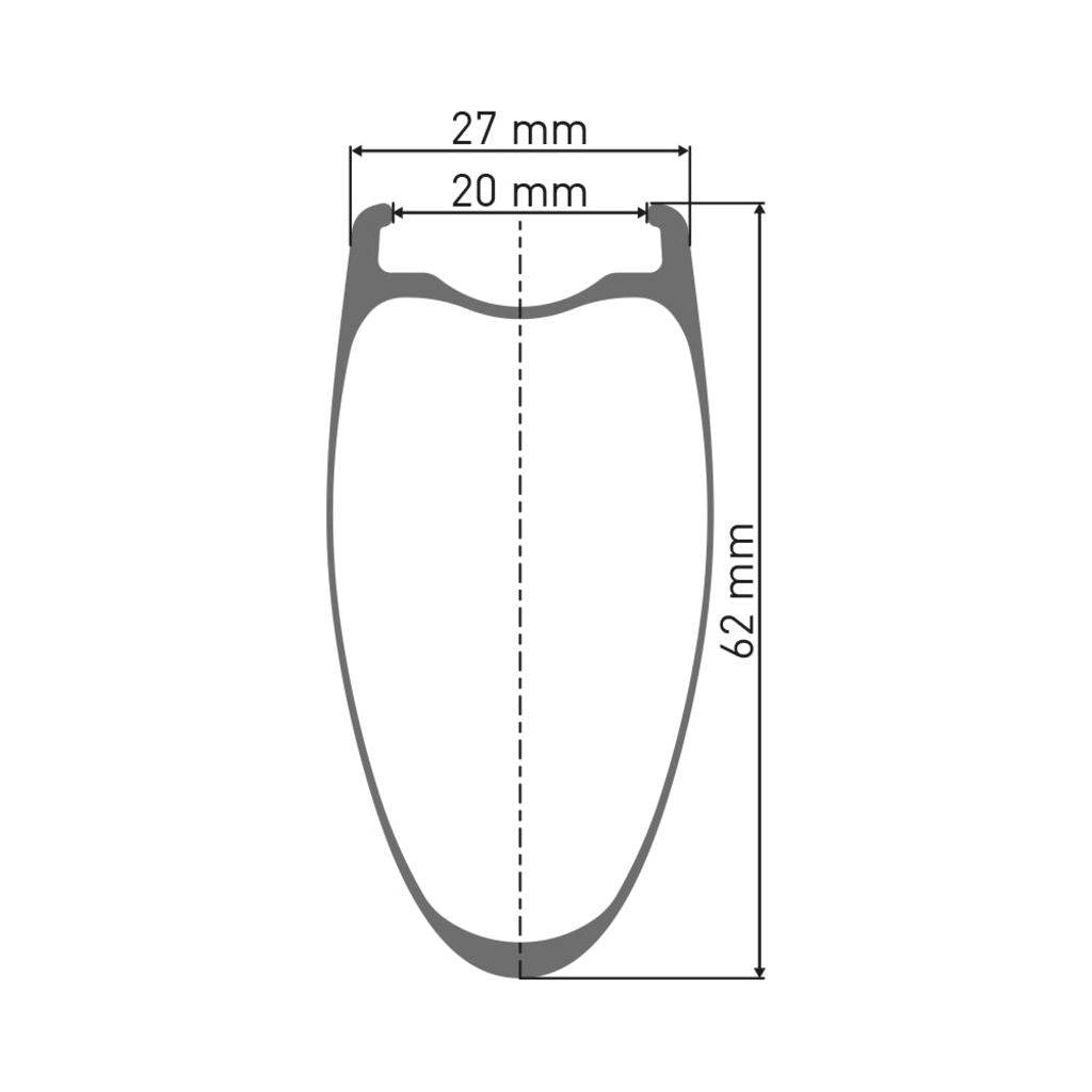 Voorwiel 28" DT Swiss ARC1400 Dicut 62 DB Disc CL Carbon Zwart - Le Coq Wielerartikelen