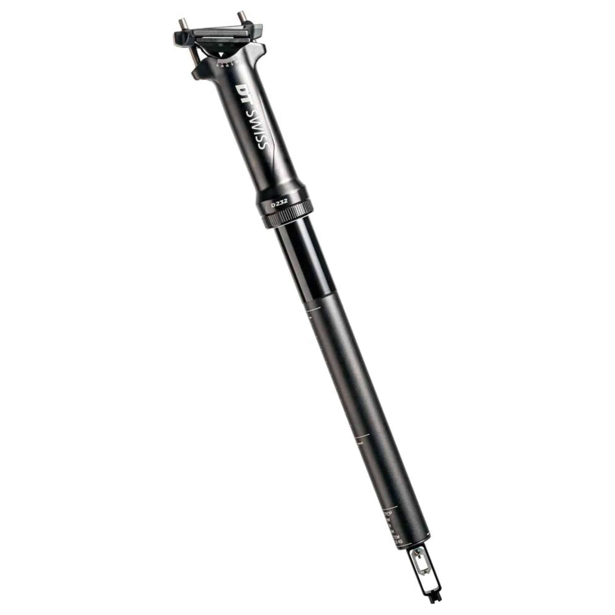 Zadelpen DT Swiss D232 Dropper 27.2x400mm 60mm Drop Aluminium Zwart - Le Coq Wielerartikelen