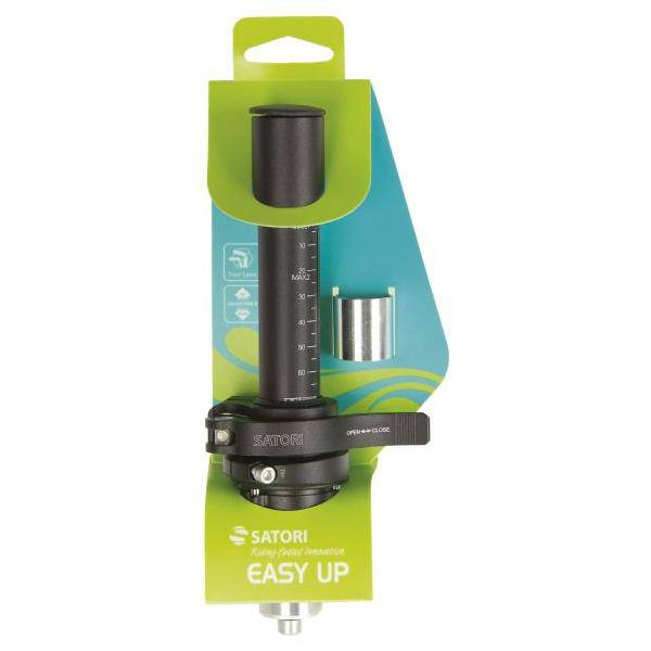 Satori Stuurpenverlenger Verstelbaar Easy Up 1-1/8" - Zwart - Le Coq Wielerartikelen
