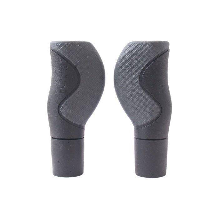 Marwi Handvatset Ergo 2-Componenten Zwart/Grijs 130/130Mm - 1-Kant Geopend - Le Coq Wielerartikelen