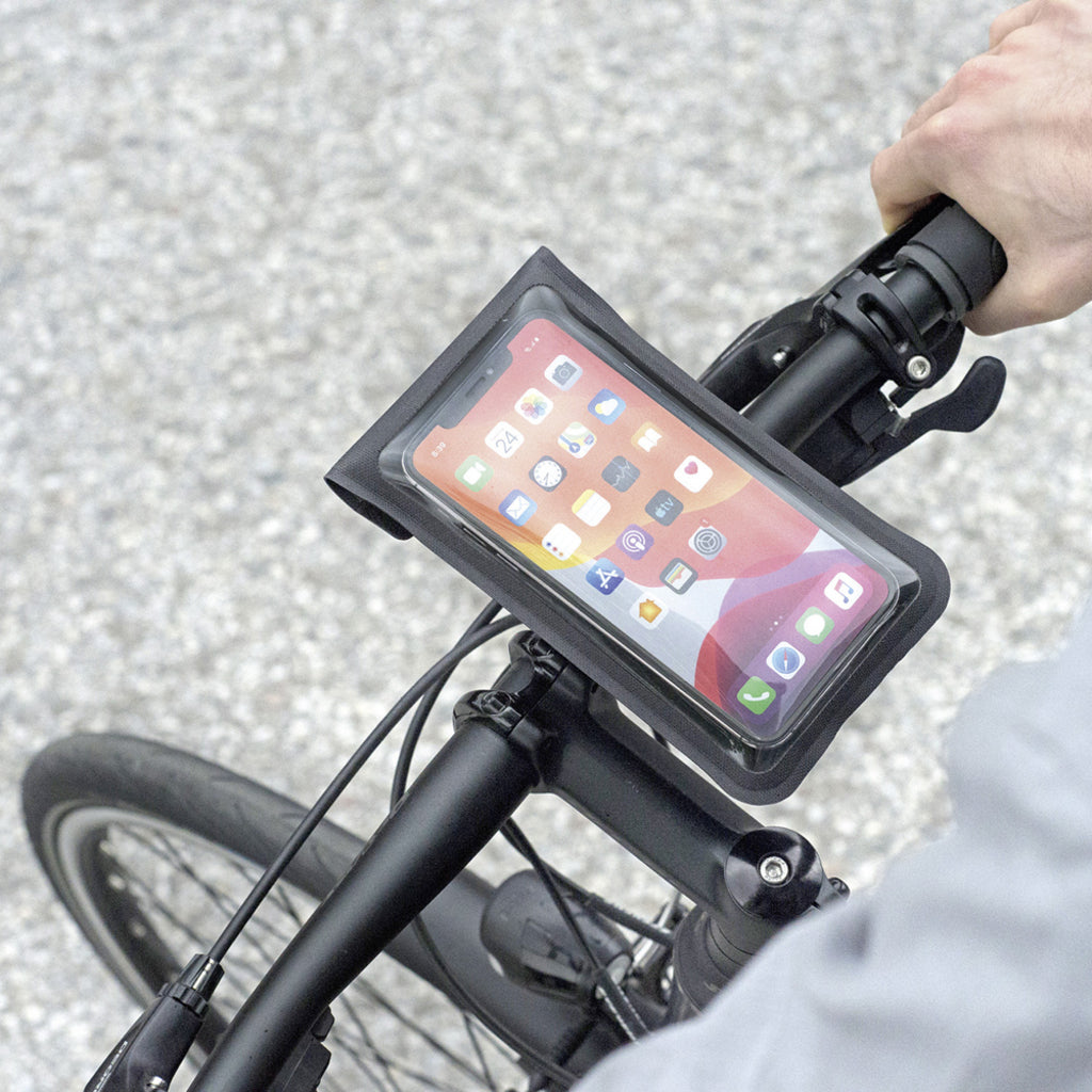 Telefoontas KLICKfix PhoneBag Light M Incl. Quad Mini Adapter Zwart - Le Coq Wielerartikelen