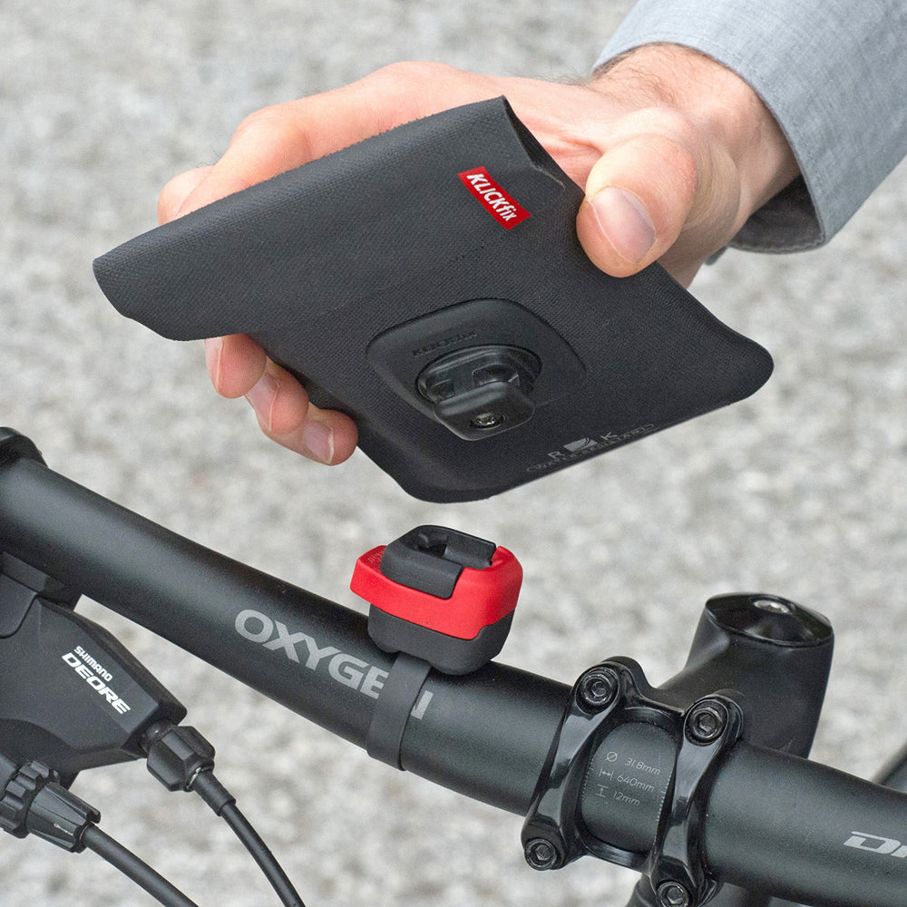 Telefoontas KLICKfix PhoneBag Light M Incl. Quad Mini Adapter Zwart - Le Coq Wielerartikelen