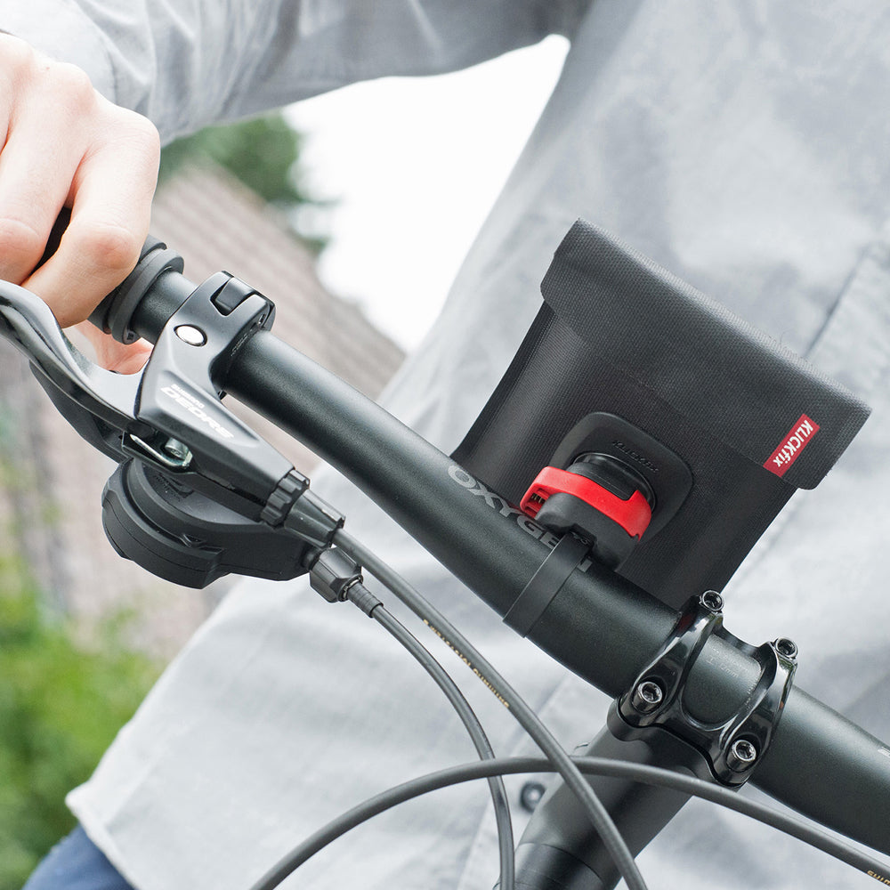 Telefoontas KLICKfix PhoneBag Light M Incl. Quad Mini Adapter Zwart - Le Coq Wielerartikelen