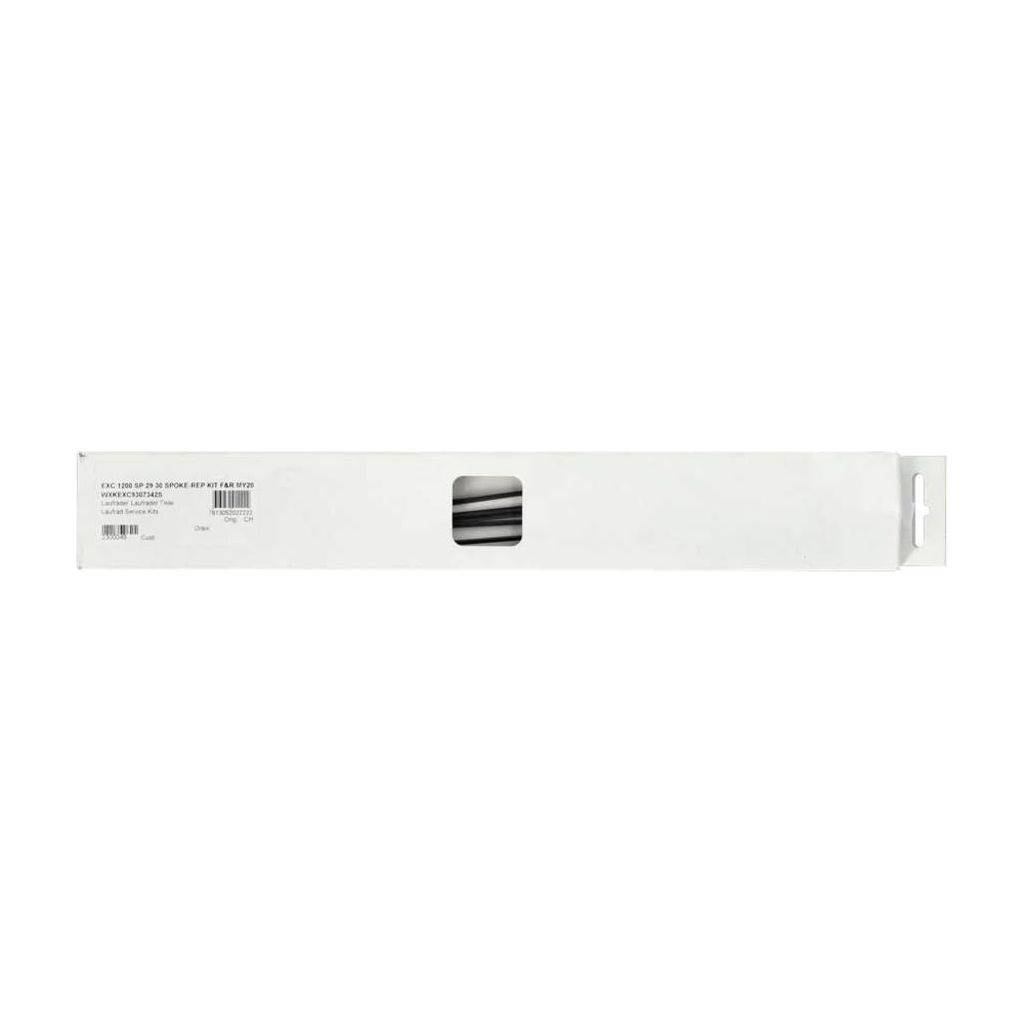 Zwarte DT Swiss EXC1200 Spline 30 29" spaakkit voor voor- en achterwiel, set van 6 stuks, geschikt voor MY20 mountainbikes