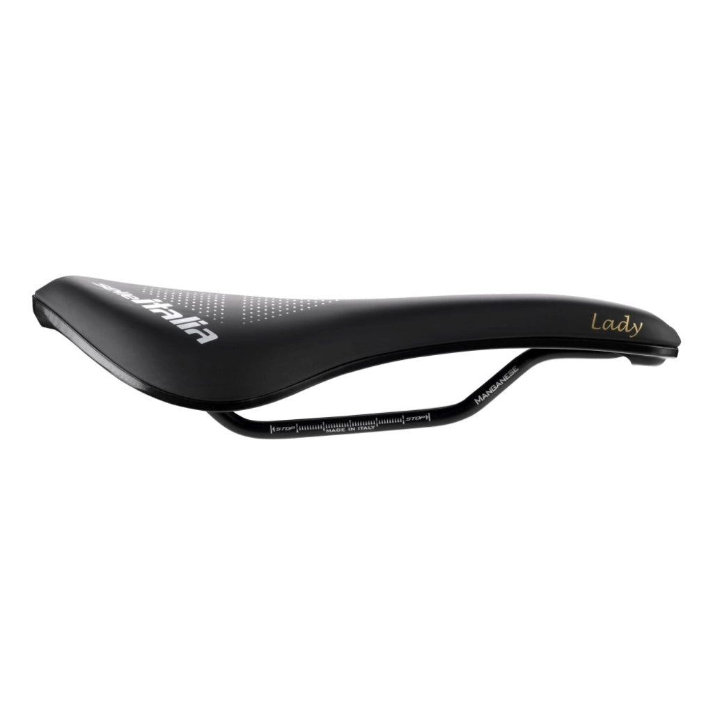 Zwart Selle Italia Novus Boost Evo Lady Tm Superflow racefiets- en MTB-zadel met Manganese L3, comfortabel en lichtgewicht.