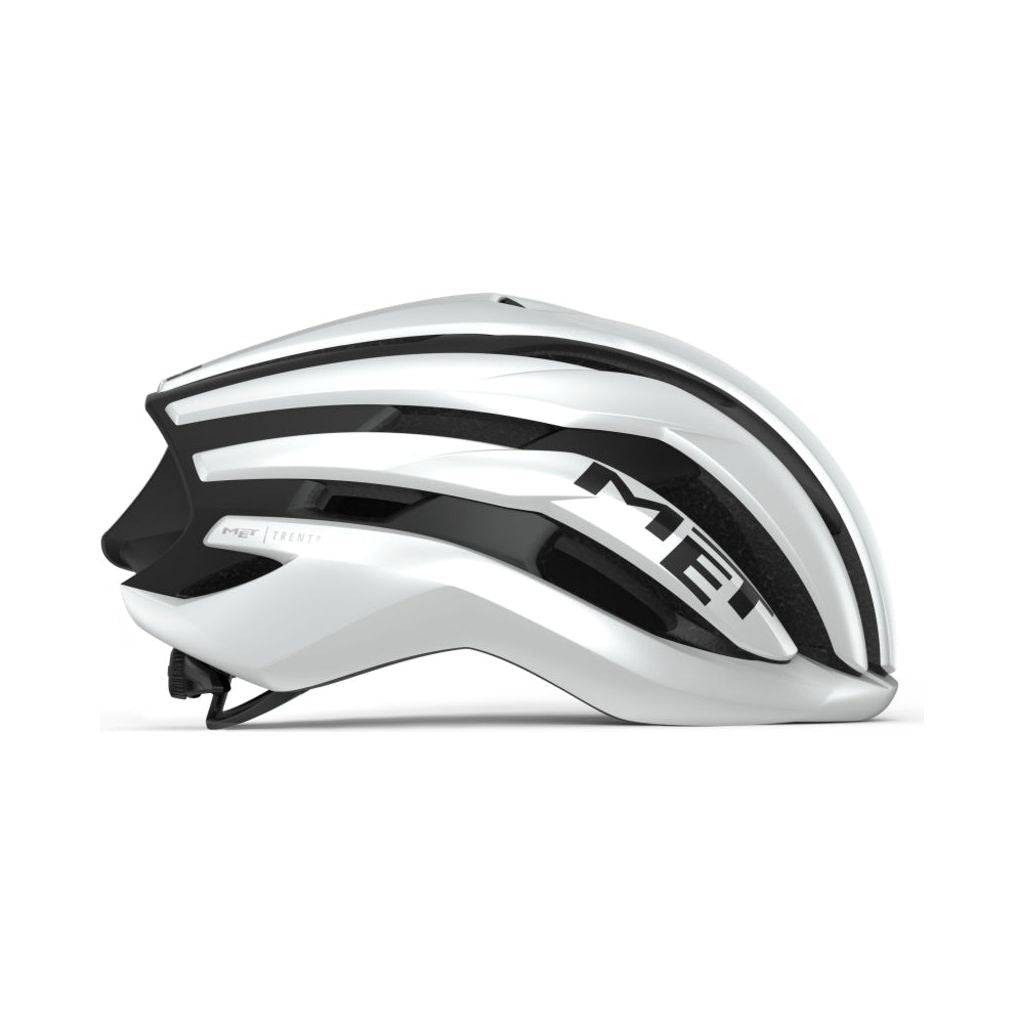 MET Trenta Mips racefietshoofdbescherming met aerodynamisch ontwerp en ventilatie, zichtbaar op de afbeelding.