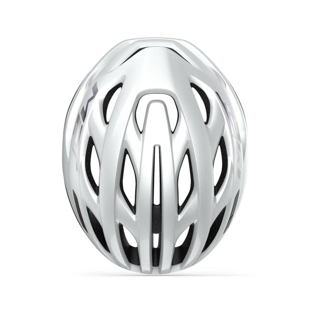 MET Estro Mips racefietshjelm met ventilatiegaten en verstelbare riemen, ontworpen voor wielrenners.
