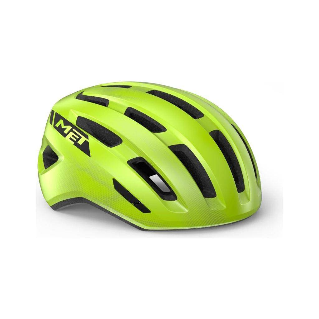 MET racefiets helm Miles met aerodynamisch ontwerp en verstelbare ventilatieopeningen, geschikt voor wielrenners.