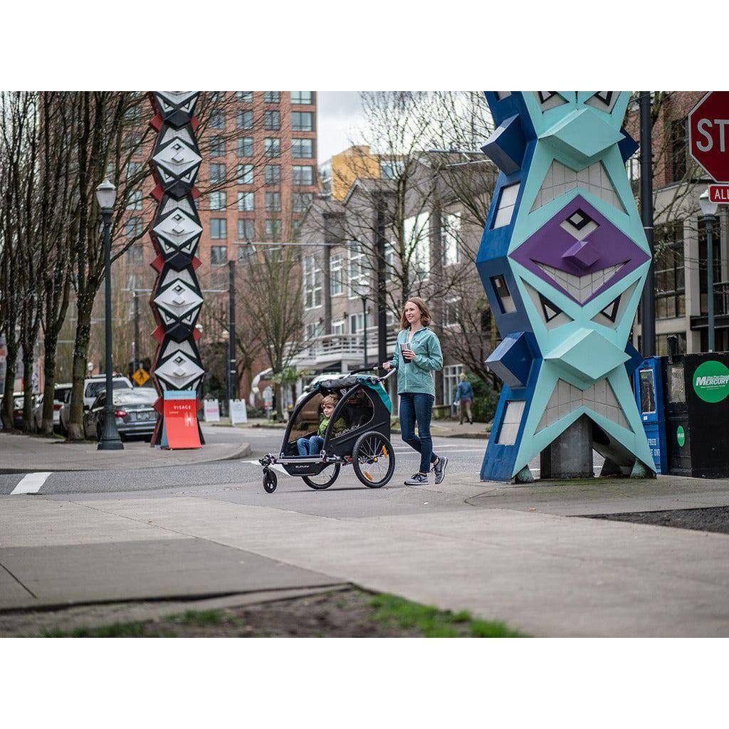 Burley Fietskar Encore X 2 Kind Turquoise - Le Coq Wielerartikelen