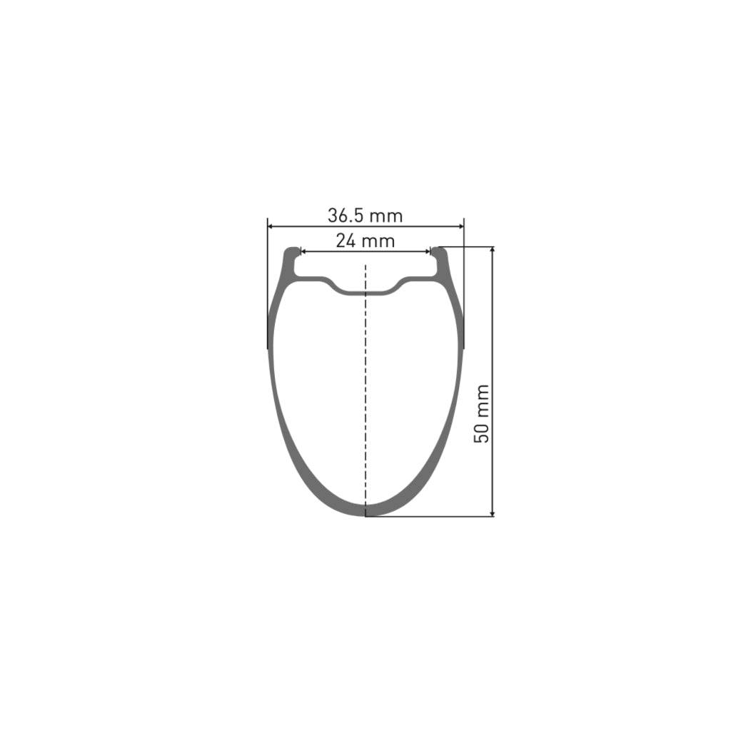 Voorwiel 28" DT Swiss GRC1100 Dicut 50 DB Disc CL Carbon Zwart - Le Coq Wielerartikelen