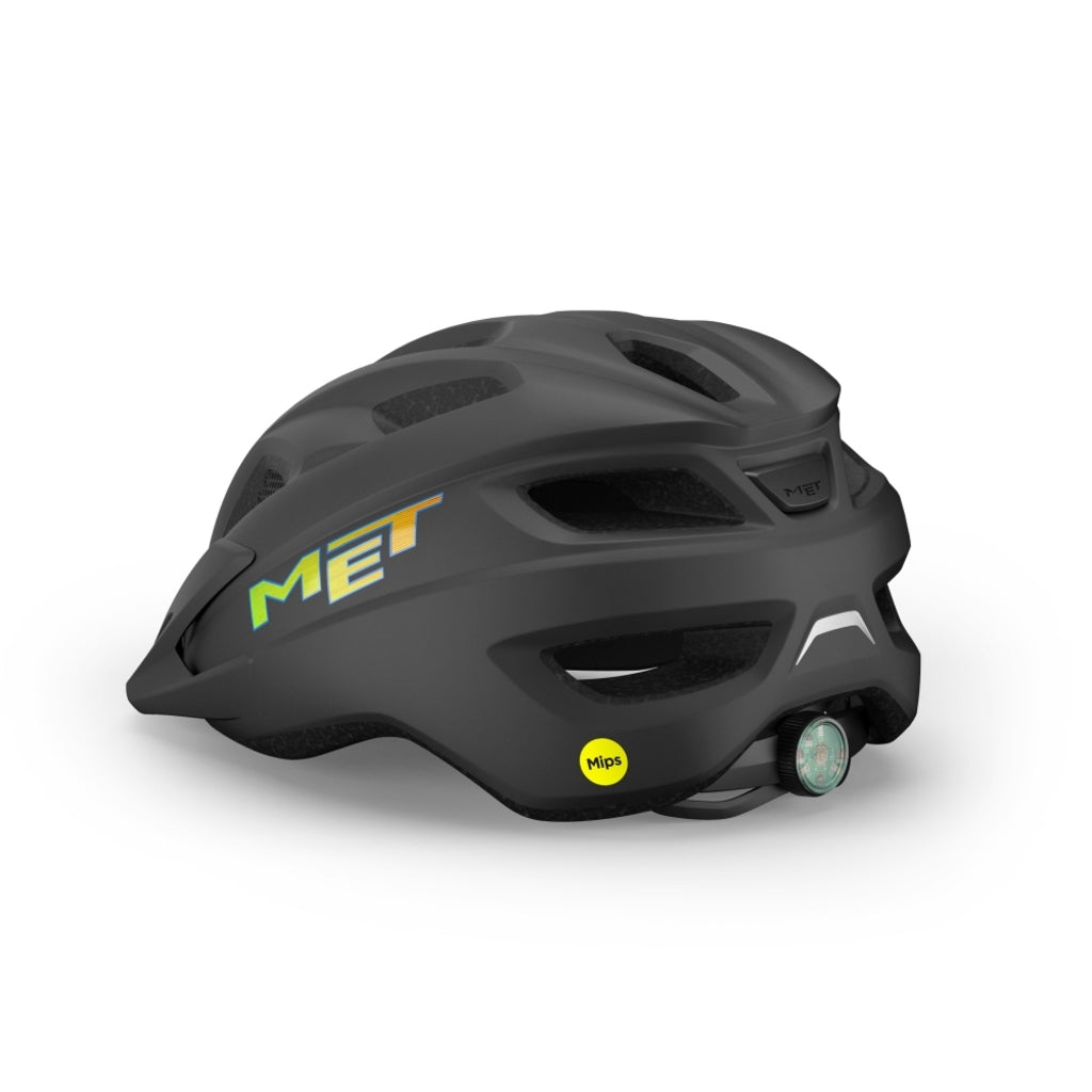 MET Crackerjack kinderfietshelm met MIPS en LED-verlichting, lichtgrijs met ventilatiegaten en verstelbare riem voor kinderen