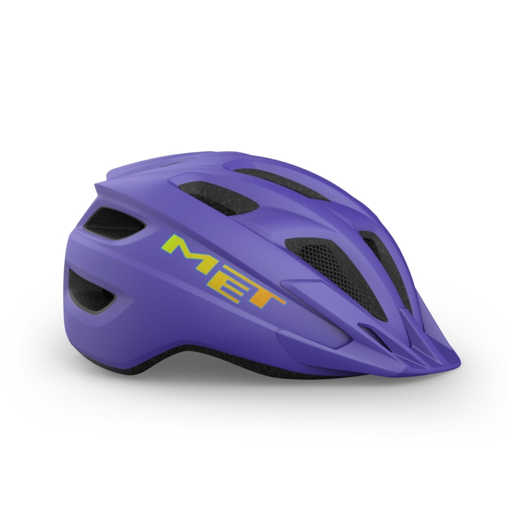 MET Crackerjack kinderfietshelm met MIPS en LED-verlichting, blauw met ventilatiegaten en verstelbare riem voor kinderen