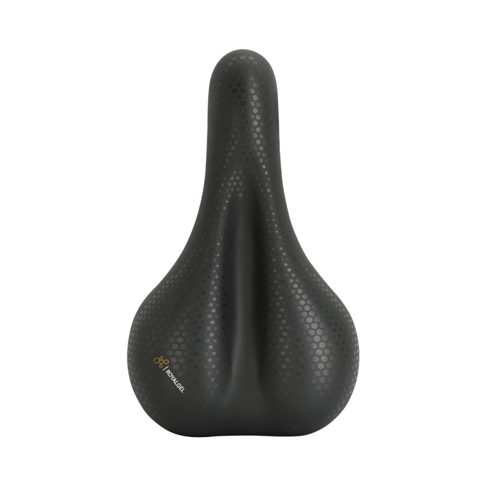 Zwarte Selle Royal Avenue Athletic stadsfiets- en e-bike zadel met Royalgel voor comfort en ondersteuning.