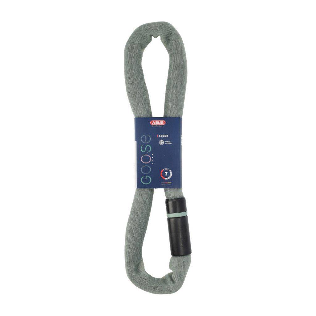 Abus Goose Lock 6206 kettingslot van 110 cm met 6 mm dikke kabel, stevig en vormvast voor fietsbeveiliging