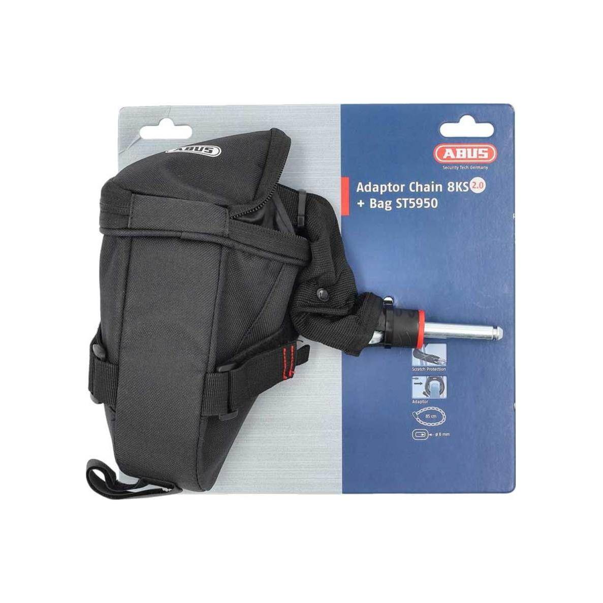 Kettingslot Abus ACH 2.0 ST5950 Insteek 85cm x 8mm Black - Le Coq Wielerartikelen