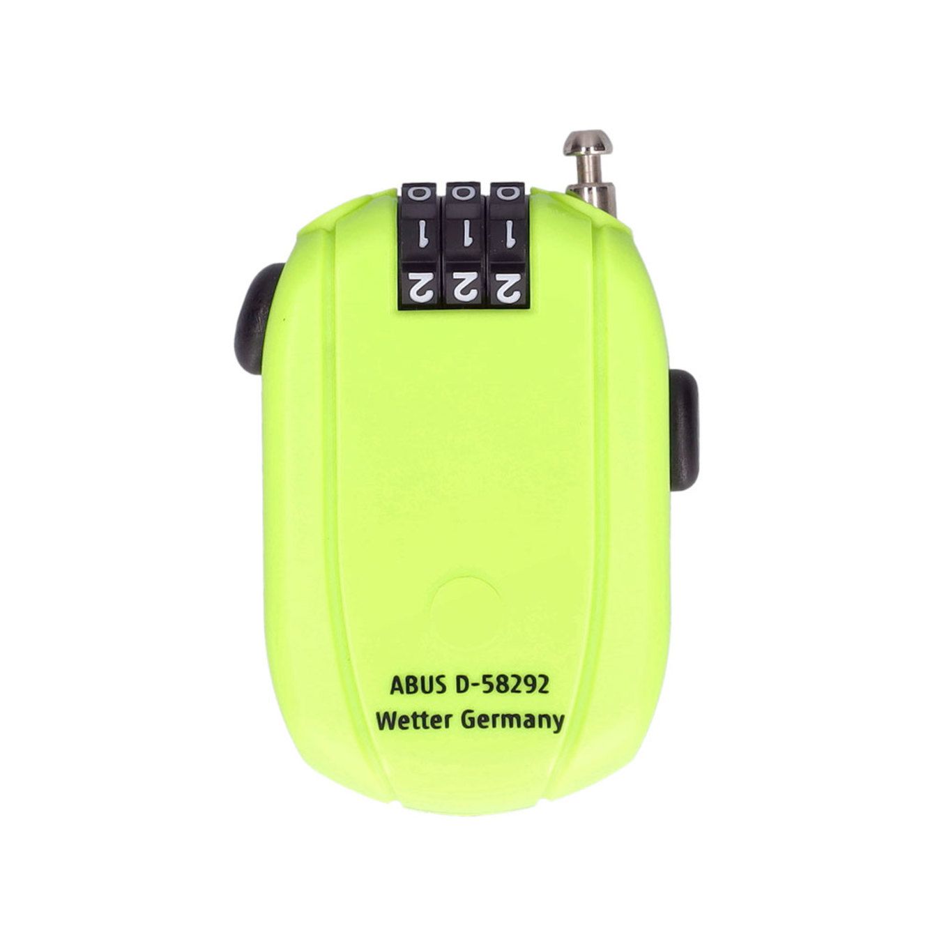 Abus Combiflex Stopover kabelslot, zelfoprollend, 65 cm lang en 1,2 mm dik, met stevige metalen ketting en slotmechanisme