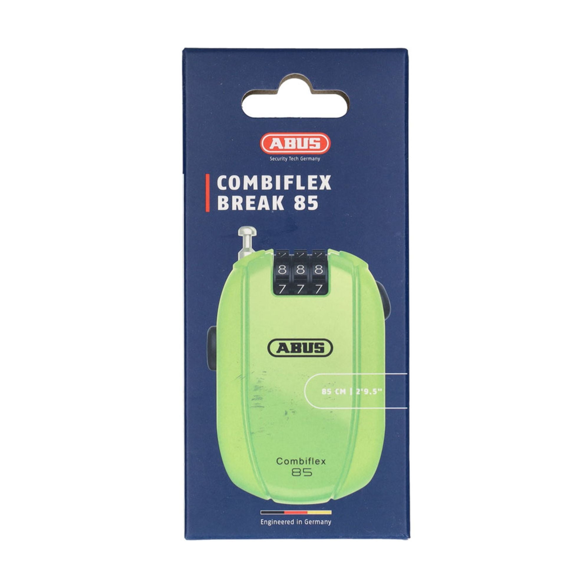 Abus Combiflex Break kabelslot van 85 cm lang en 1,8 mm dik, ontworpen voor extra beveiliging en kabelorganisatie.