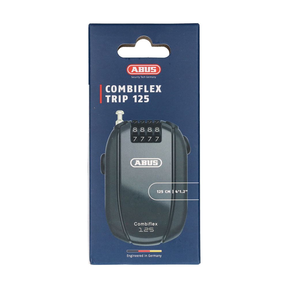 Abus Kabelschloss Combiflex Auslösecode 125 cm x 3,0 mm – Schwarz