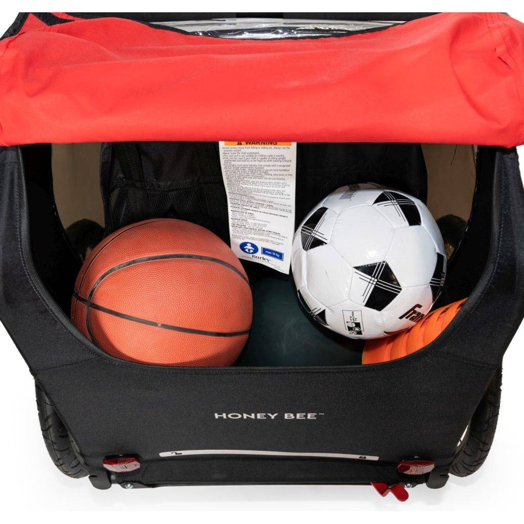 Burley Fietskar Honey Bee 2 Kind Red / Black MY23 - Le Coq Wielerartikelen