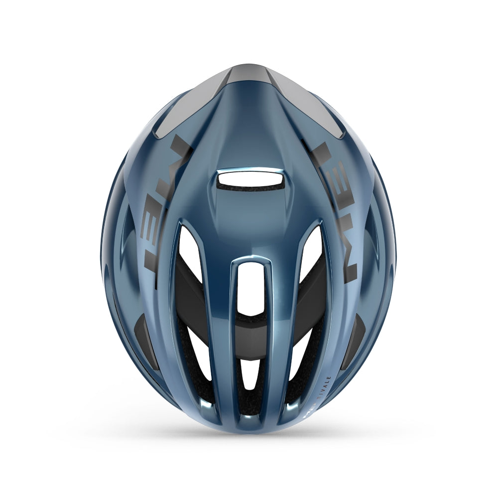MET Rivale MIPS racefietshoofdbescherming met aerodynamisch ontwerp en ventilatie, geschikt voor wielrenners.