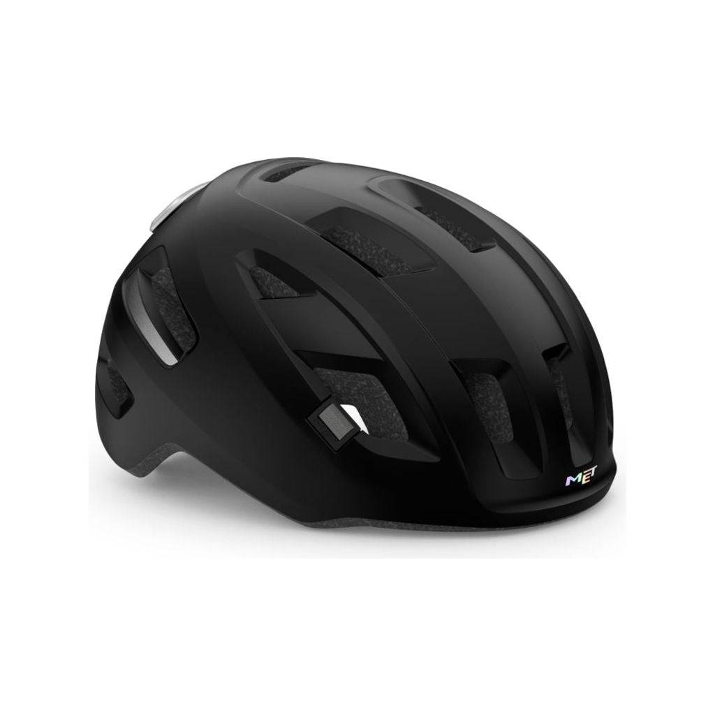 E-Mob MET fietshelm voor e-bike rijden, lichtgewicht en veilig, met ventilatiegaten en verstelbare band.