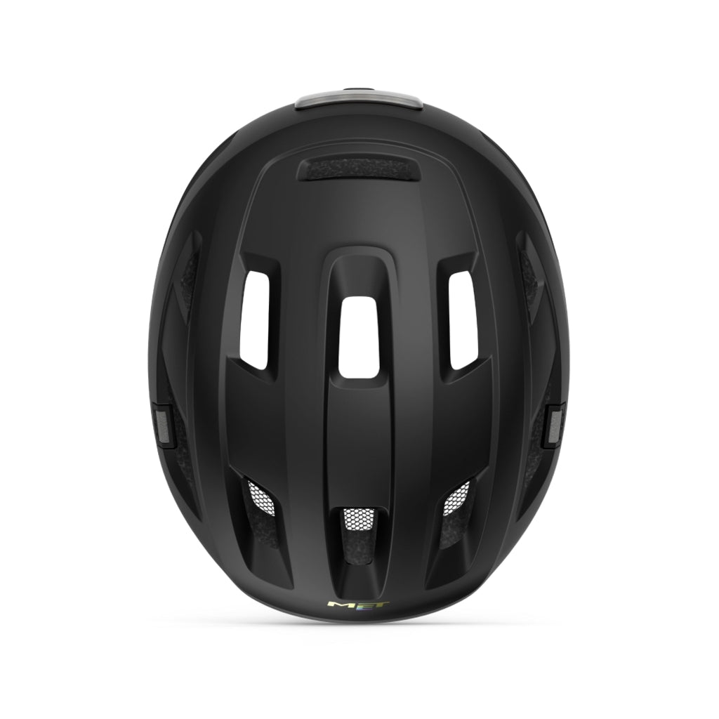 E-Bike helm van MET met stevige pasvorm en ventilatie, ontworpen voor veilig fietsen met elektrische fietsen.
