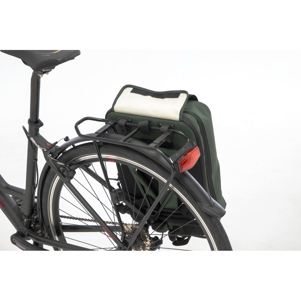 Nieuwe Looxs Nevada fietsrugzak met 20 liter inhoud en 17-inch laptopvak, waterbestendige rugtas voor dagelijks gebruik.