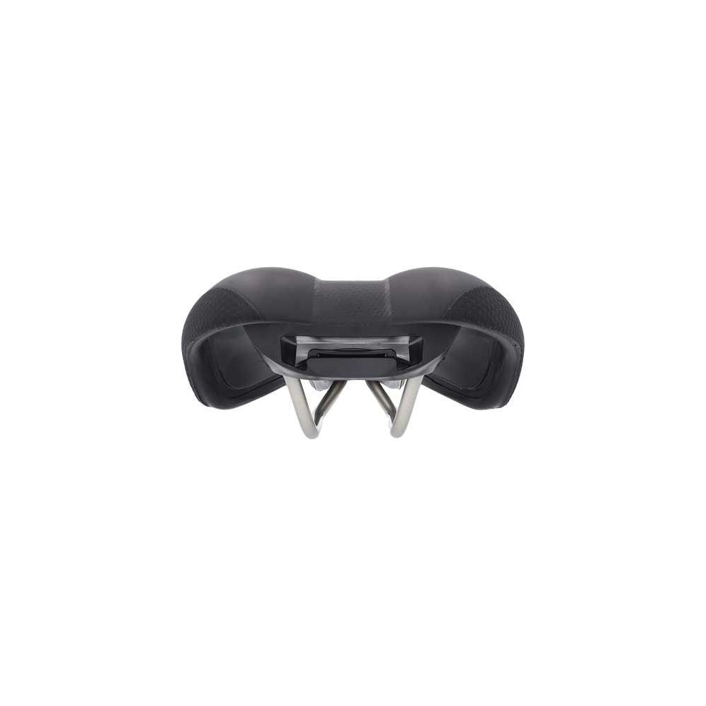Zwart Selle Royal Ellipse Athletic stadsfiets zadel met comfortabele padding en duurzame afwerking voor urban life.