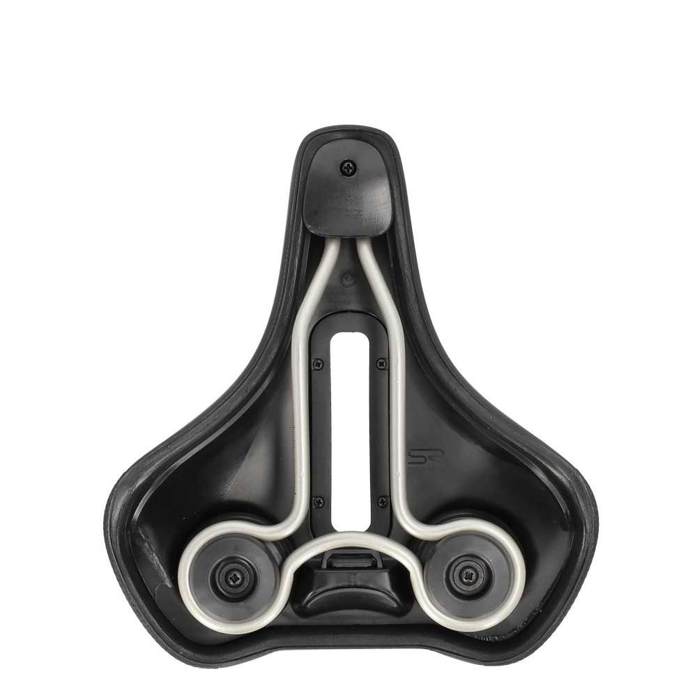 Zwarte Selle Royal Ellipse Relaxed Urban Life stadsfiets zadel, comfortabel en geschikt voor dagelijks gebruik.