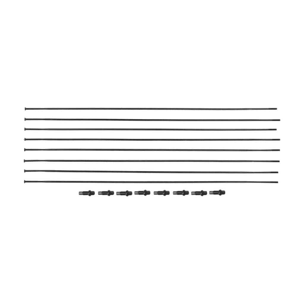 Spaakkit DT Swiss ER1600 Dicut 21 DB Voor + Achter Zwart Set a 8 Stuks - Le Coq Wielerartikelen