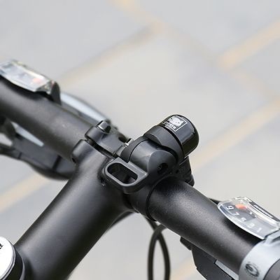 Cateye Nido Oh-1500 fietsbel met tweemaal klingelgeluid, zwart kunststof en metalen klep voor fietsaccessoire