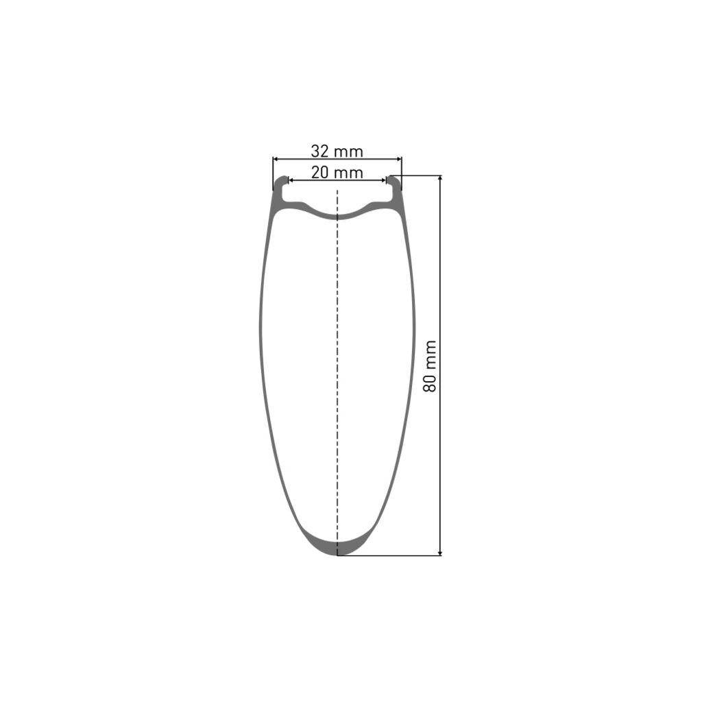 Voorwiel 28" DT Swiss ARC1400 Dicut 80 DB Carbon Zwart - Le Coq Wielerartikelen