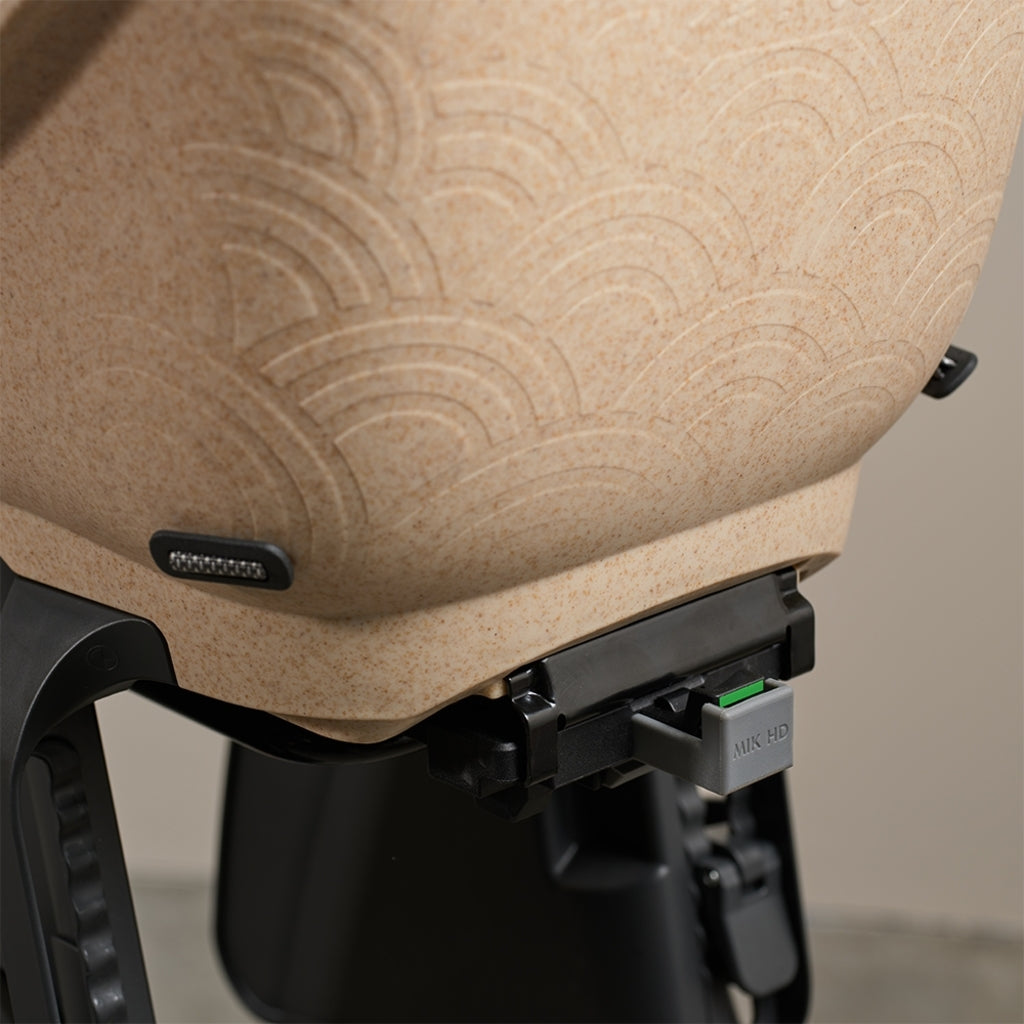 Urban Iki achterfietsstoeltje Ta-ke BIO MIK HD, comfortabel en veilig zitje voor achter op de fiets, geschikt voor kinderen.