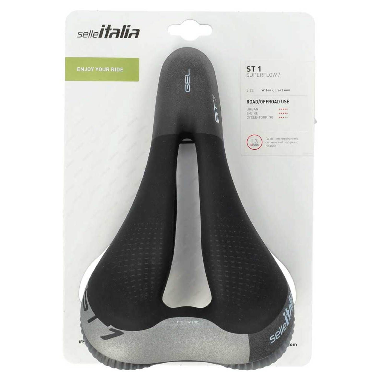 Selle Italia Zadel ST1 Superflow Aluminium L3 Zwart - Le Coq Wielerartikelen