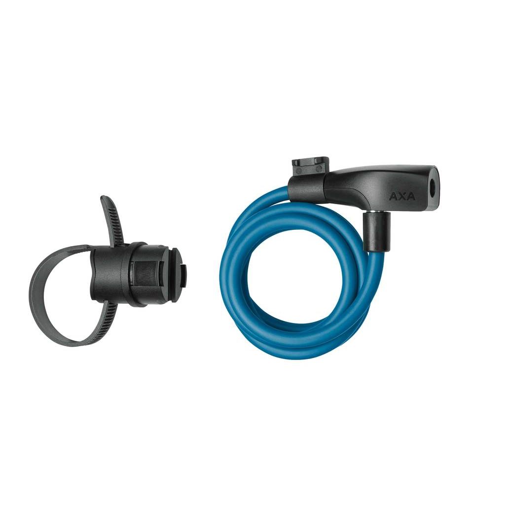 Axa Resolute 8-120 kabelslot van 120 cm lang en 8 mm diameter op een witte achtergrond.
