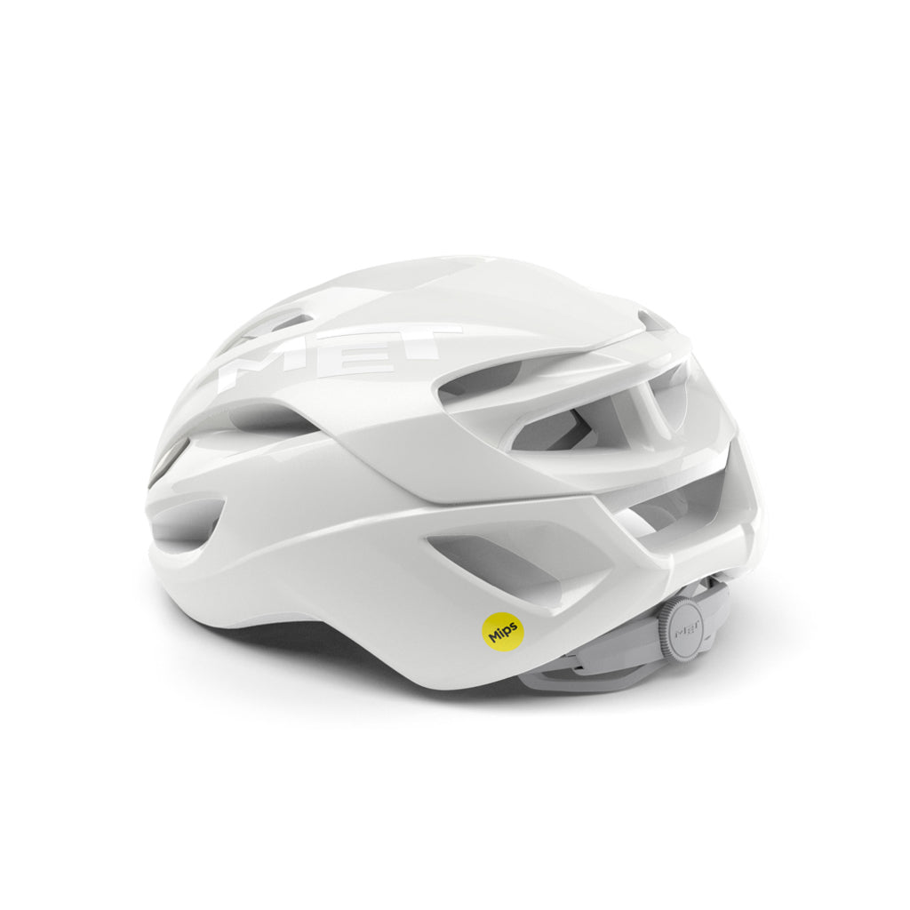 MET Rivale Mips racefietshelm met aerodynamisch ontwerp en ventilatieopeningen, geschikt voor wielrenners en racefietsen