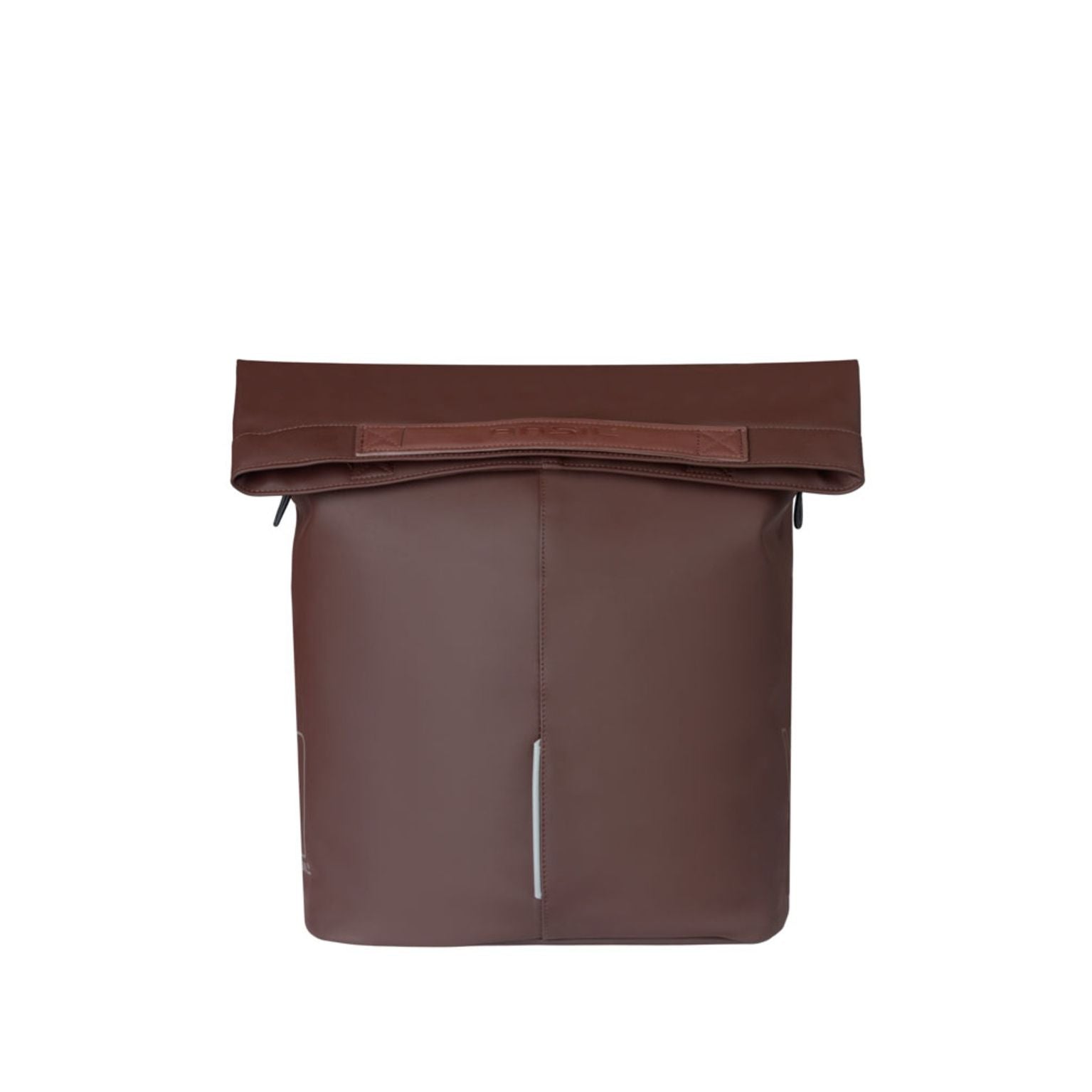 Basil City Shopper fietstas enkel met MIK-haken, 14-16 liter, zwart met rode accenten, geschikt voor bagagedrager.