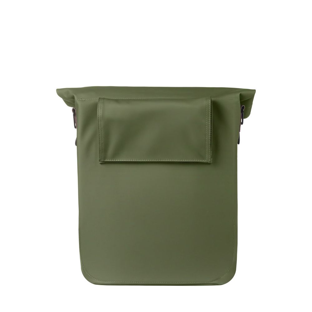 Basil City Shopper fietstas, enkel, 14-16 liter, met MIK-haken, waterbestendige fietsmand voor boodschappen en dagelijks gebruik