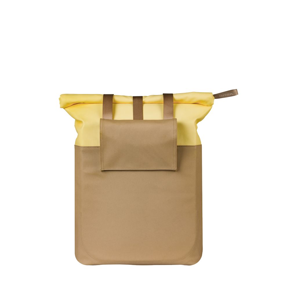 Basil Vive Mik Hooks fietstas voor enkel, waterdicht en gemaakt van gerecycled PET, geschikt voor 15-20 liter.