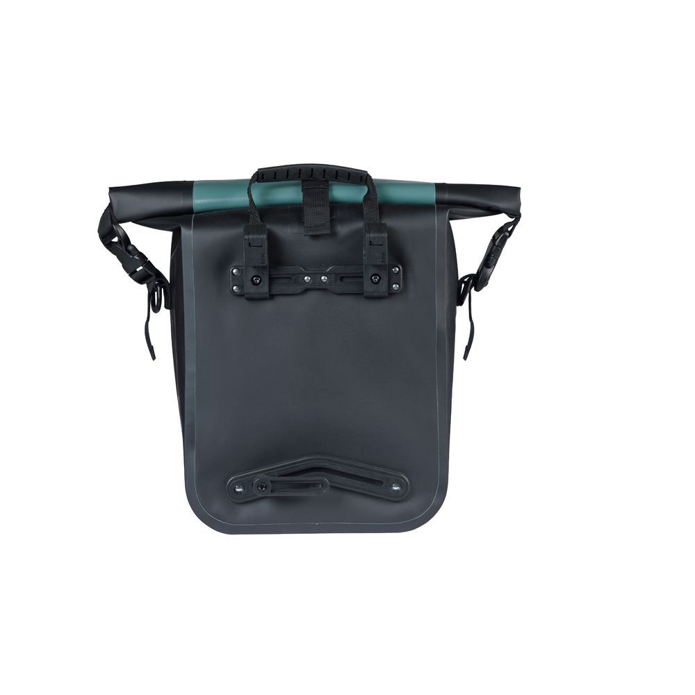Basil Rivo M Mik enkel fietstas 12-15 liter van waterdicht tarpaulin met verstelbare bevestiging voor fietsdrager