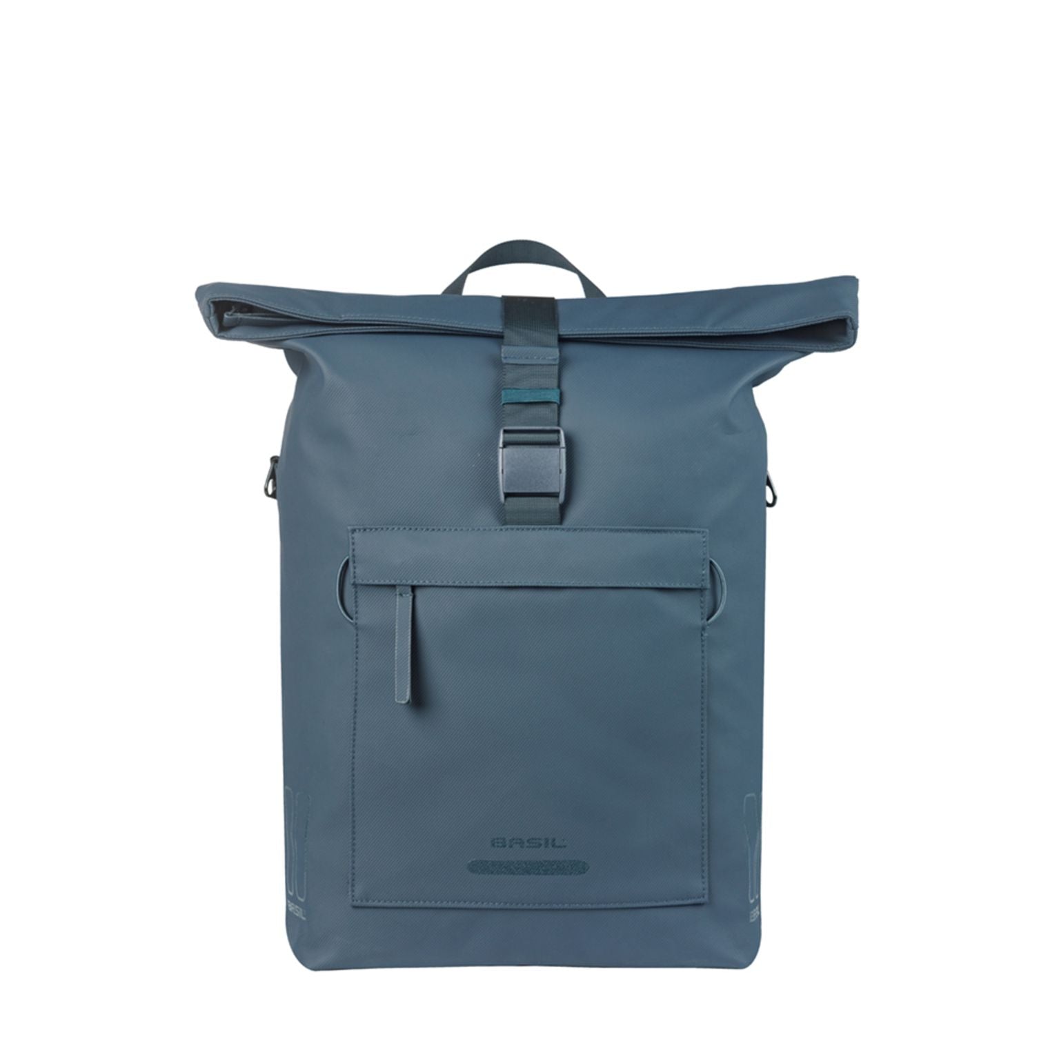 Basil Brooklyn Mik Hooks schoudertas voor fiets, 17L, gerecycled PET, zwart met stevige handvatten en verstelbare schouderriem