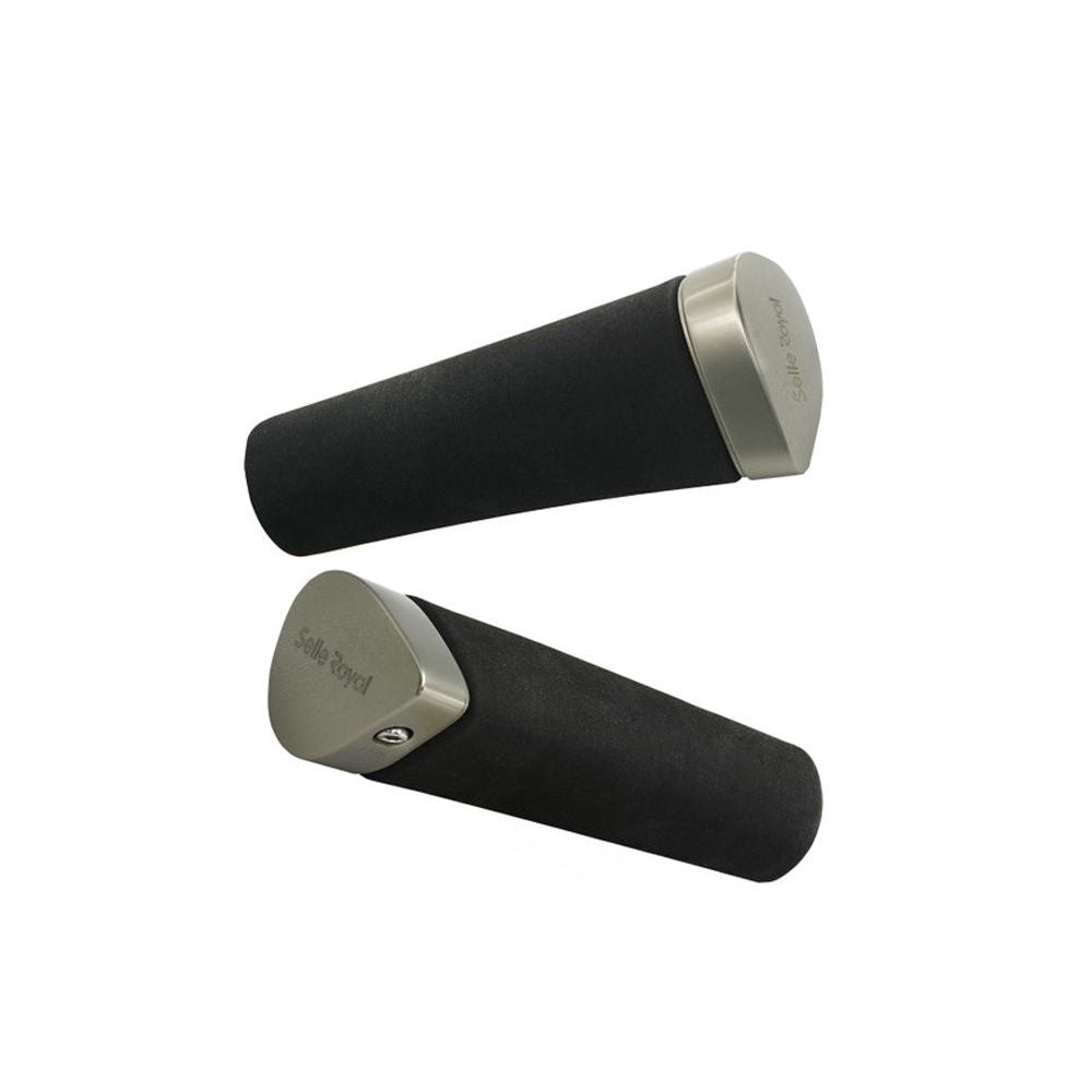 Zadelhandvatset Selle Royal Nivo Gel-Touch ISCC+ met gelvulling voor comfortabel fietsgebruik, zichtbaar op de afbeelding.