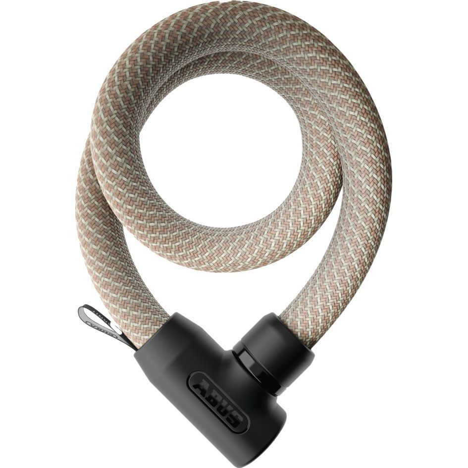 Abus Yarnit 4004K kettingslot van 110 cm en 24 mm dikte met textiellook, geschikt voor veilig fietsen.
