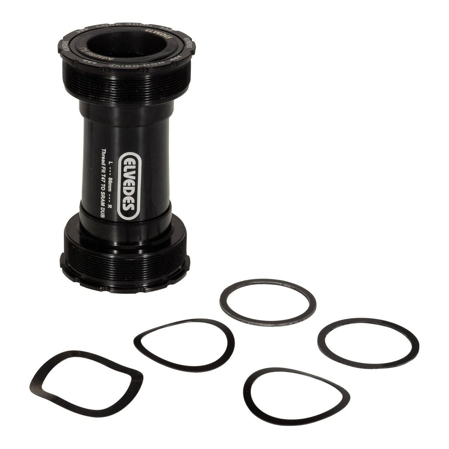 Elvedes Trapas Cupset Threatfit T47 DUB 86mm - Zwart - Le Coq Wielerartikelen