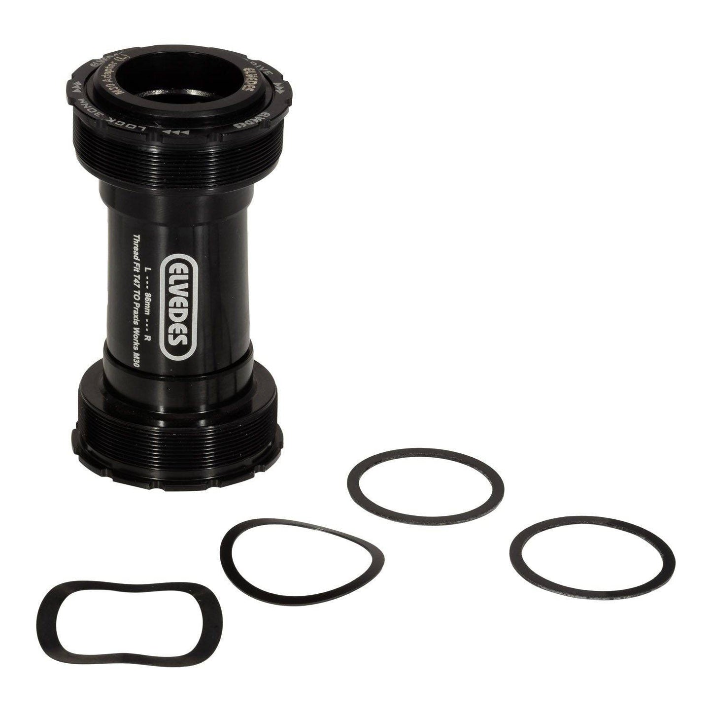 Elvedes Trapas Cupset Threatfit T47 Praxis 86mm - Zwart - Le Coq Wielerartikelen